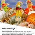 thumbnail image 3 of 3 Pack 24 inch Fall Harvest Scarecrow Decorations, Thanksgiving Standing Scarecrow for Autumn with Bamboo Pole, Rustic Outdoor Scarecrow Halloween Decor for Garden, Yard, Lawn Supplies, Porch Sign, 3 of 5