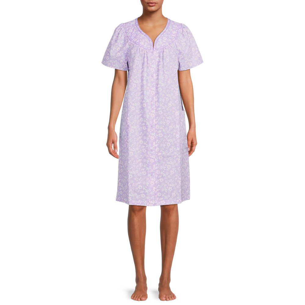 Lissome Lissome Women's Short Sleeve Print Robe