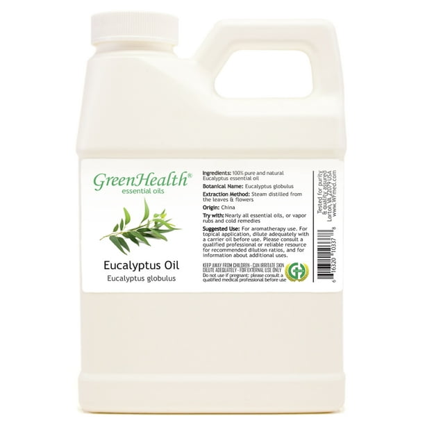 Eucalyptus Essential Oil 16 fl oz 100% Pure - GreenHealth - Walmart.com ...