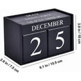 thumbnail image 3 of Wooden Desk Blocks Calendar - Perpetual Block Month Date Display Home Office Decoration,black_Perfect Gift, 3 of 4