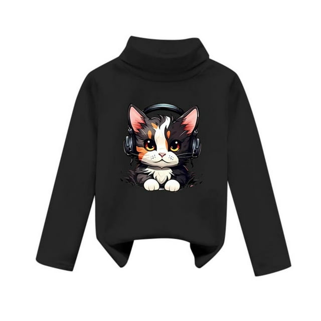 Kids Tops for Kids Safe Warmth Unisex High Collar Soft Pullover Sweatshirt from Girls Sweaters 1