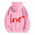 thumbnail image 5 of XINXIAOO Womens Sweatshirt Hoodies Long Sleeve Pullover Hoodies Oversized Hoodies for Women Pink Womens Sweatshirt Women's Fall Clothes Graphic Hoodie, 5 of 6