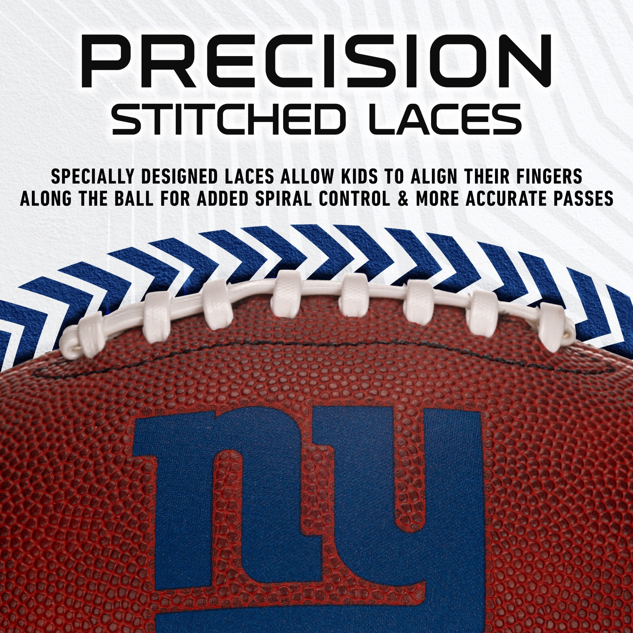 Franklin Sports NFL New York Giants Football - Youth Junior Size Football for Kids - Official NFL Team Logo + Colors Youth Football - Kids NFL Fan Shop Football