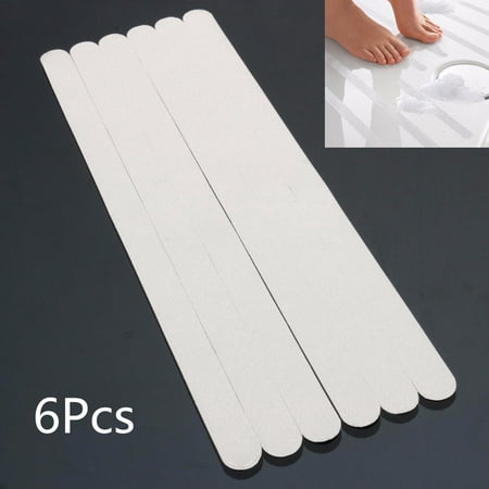 6Pcs PVC Bathroom Ceramic Tile Floor Anti Slip Stickers Bathtub Safety Tape Mat Shower Strips (Best Tile For Bathroom Floor And Shower)