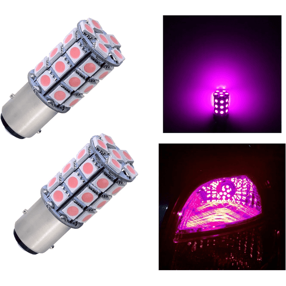 PA LED 2PCS 30SMD 1157 BAY15D Pink Auto Bulb 12V for Turn Signal Side Marker Stop Backup Tail Light