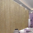 thumbnail image 6 of Spencer 1x2M Door String Curtain Drops Beads Wall Panel Fringe Window Room Divider Strip Tassel for Wedding Home Decoration "Champagne", 6 of 7