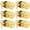 Polished Brass, variant on 6 Pack Round Passage Door Knob(Non-Locking Knobs), Keyless Doorknobs Interior/Exterior Door Lockset,Passage Knobs for Hallway/Closet,Satin Nickel Finish Modern Design Door Hardware