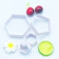 thumbnail image 5 of Juego de 4 cortadores de galletas hexagonales de balón de fútbol, ​​moldes de fondant para la Copa del Mundo de fútbol, ​​azúcar, pastel, postre TUNC Sencillez, 5 of 5