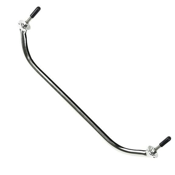 MARINE CITY Stainless Steel Polished Oval Grab Rail Handle with Flange and Stud for Boats Ships Yachts 16 Inches