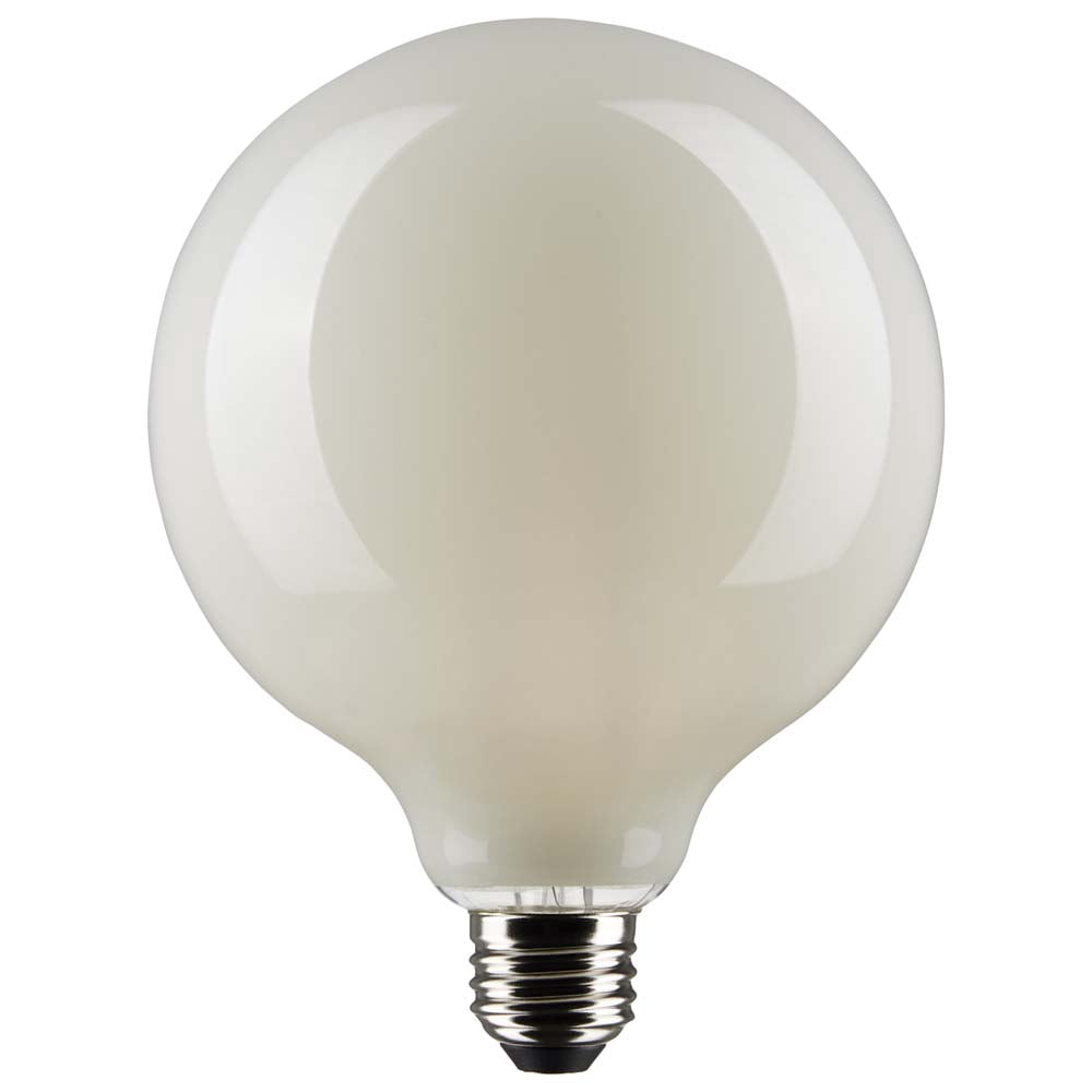 Satco 6w G40 Globe Filament LED 3000K Medium Base White Dimmable - 60w equiv