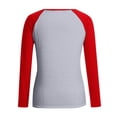 thumbnail image 5 of Camiseta suelta estampada a la moda para mujer, blusa de manga larga, cuello redondo, camisetas informales Pompotops  FGAJ8240, 5 of 5