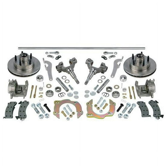 Chrome Chevy Front Steering/Brake Kit-48 Axle/Cross Steering 5 on 4.75
