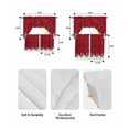 thumbnail image 5 of Christmas Snowman Swag Kitchen Curtains Sets for Windows 24 Inch Length, Winter Xmas Trees Snowflakes Red Short Window Curtain Panels Swags Valances and Tiers 3 Piece Set for Cafe/Dining Room, 5 of 5