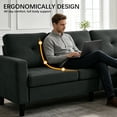 thumbnail image 5 of Soscana Living Room Sectional Sofa Couch with Reversible Ottoman 3 Seater L-shaped Couch Convertible Modular Sofa for Home Small Space Apartment Office Studio,Storage Design,Tool Free Assemble, 5 of 11