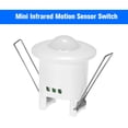 thumbnail image 2 of Recessed Mini Infrared Motion Sensor Switch 360 Degree PIR Detection AC110V-240V Recessed Ceiling Occupancy Motion Sensor Detector Lamp Light Switch Delay Time Adjustable, 2 of 7