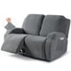 thumbnail image 1 of Xiao Hua Funda de sofá elástica, funda para mecedora reclinable con forma geométrica gris oscuro, protector de sofá lavable para sala de estar, 2 plazas, 1 of 4