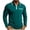 Dark Green, variant on Henley Shirts for Men Long Sleeve 1/4 Zip Up Collared Polo Shirts Causal Solid Pull on Tees with Pocket, XL