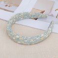 thumbnail image 3 of Unique Bargains 1 Pc Headband Yellow Rose Hair Accessories Misty Blue, 3 of 5