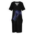 thumbnail image 3 of Vestido holgado de schnauzer gigante para mujer traje de baile con bolsillo vestido de noche de verano, 3 of 6