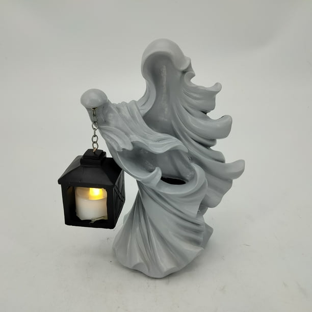 7.87 Inch Resin Ghost with Lantern Cracker Barrel Ghost Statue Garden Yard Decoration - Walmart.com
