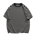 thumbnail image 2 of Blusa de Manga Corta, Hombres Versatile Moda Motion Stripe Insert Cuello Redondo para Uso Casual Y Diario, 2 of 4
