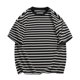 thumbnail image 2 of Blusa de Manga Corta, Hombres Versatile Moda Motion Stripe Insert Cuello Redondo para Uso Casual Y Diario, 2 of 4