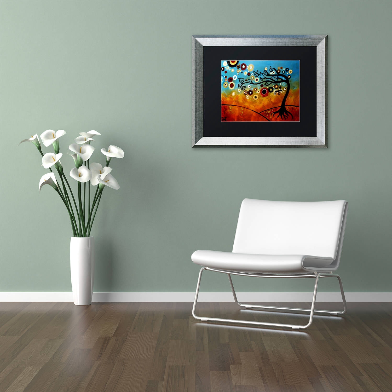 Trademark Fine Art "144" Canvas Art by Natasha Wescoat, Black Matte, Silver Frame