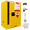 Yellow, variant on 4 Gallon Flammable Storage Cabinet with Cold - Rolled Steel Design, Adjustable Shelving Fire Cabinet, Fire - Safe Storage Solution for School Premises, Garages, Industrial Workshops