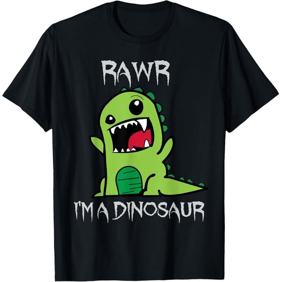 Rawr I'm a Dinosaur Shirt – Funny T-Rex Cartoon Tee for Kids & Adults
