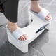 thumbnail image 4 of Taburete de inodoro Cevemin, taburete para hacer caca en cuclillas, taburete de baño con escalones, taburete de ayuda para el inodoro, apto para todos los inodoros, desmontable y apilable., 4 of 8