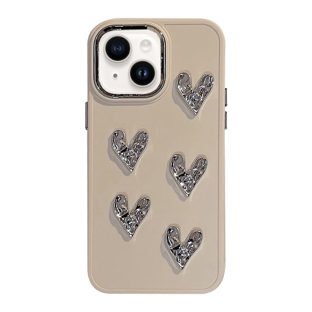 Desiderio 1 funda de teléfono galvanizada Love para teléfono móvil 14+ (excluido el teléfono móvil), beige