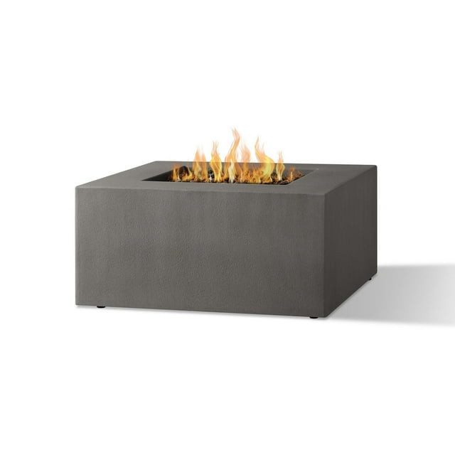 Real Flame Foyer Extérieur Carré au Propane de 40 po Estes avec Réservoir Caché en Carbone par Jensen Co.