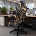thumbnail image 3 of Uorisanigo Black Marble Gaming Chair Cover with Armrest Covers Removable Computer Chair Seat Cover for Office Non Slip Rotating Chair Cover for Dormitory Gift for Friends, 3 of 8