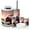 Color 2, variant on Bathroom Accessory Set 6 Piece with Black Cat Pink Funny Cute Animal Toilet Reading Newspaper Toothbrush Holder, Soap Dispenser, Soap Dish, Trash Can with Lid, Toothbrush Cup, Toilet Brush Holder