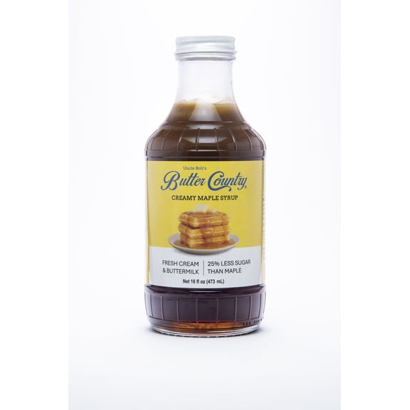 Butter Country Rich and Creamy Buttermilk Syrup | Maple Flavor | 16 fl oz Bottle
