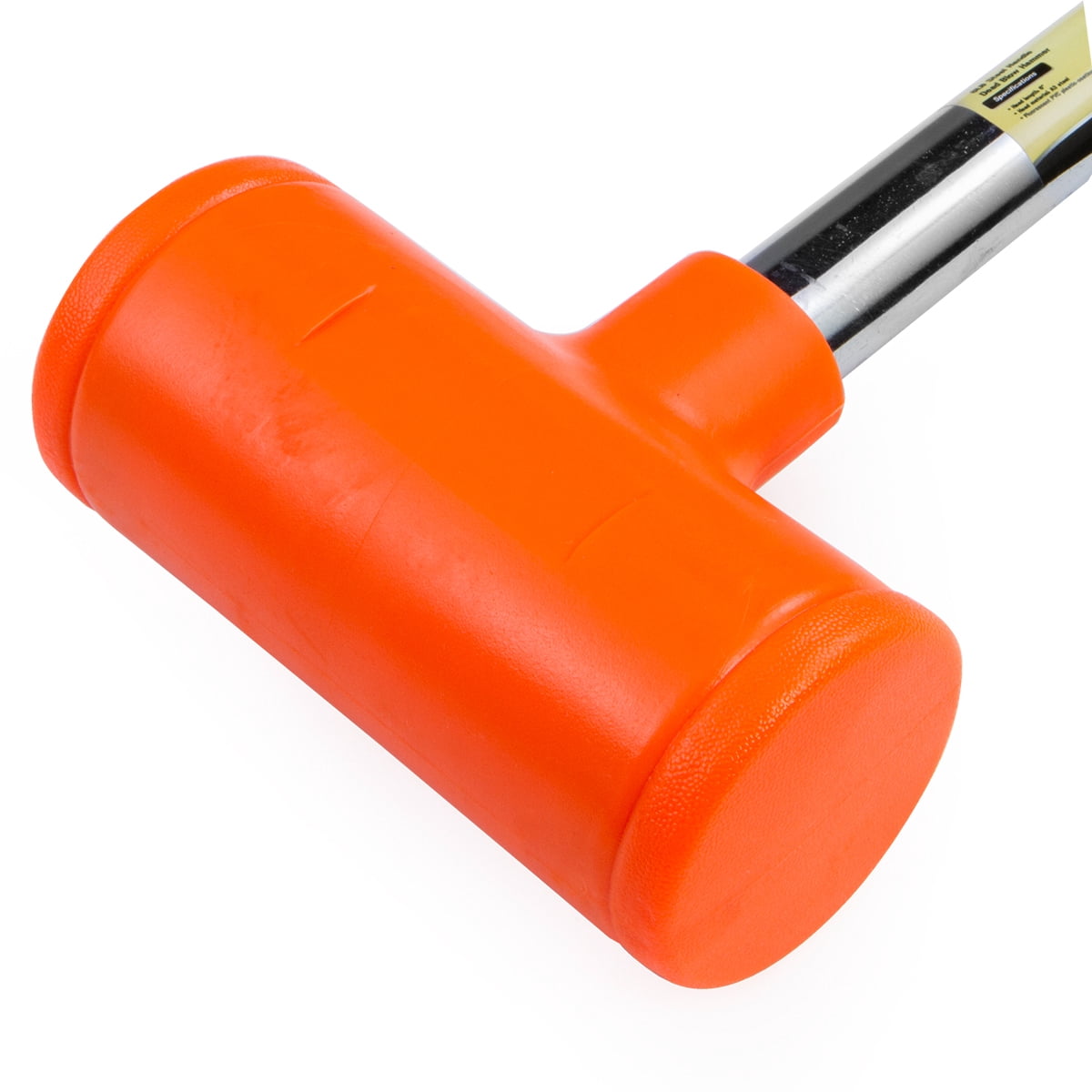 Stark Dead Blow Hammer 12-LBS Mallet with Non-Slip Handle Rubber Hammer Shot Shock Absorbing, Orange