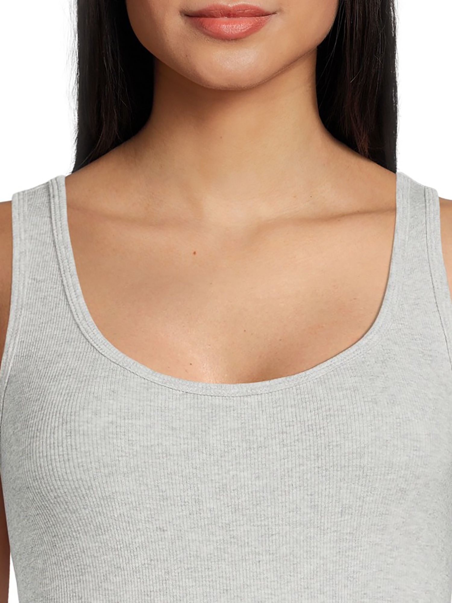 Time and Tru Women's Ribbed Tank Top, 3-Pack, Sizes XS-XXXL - image 5 of 5