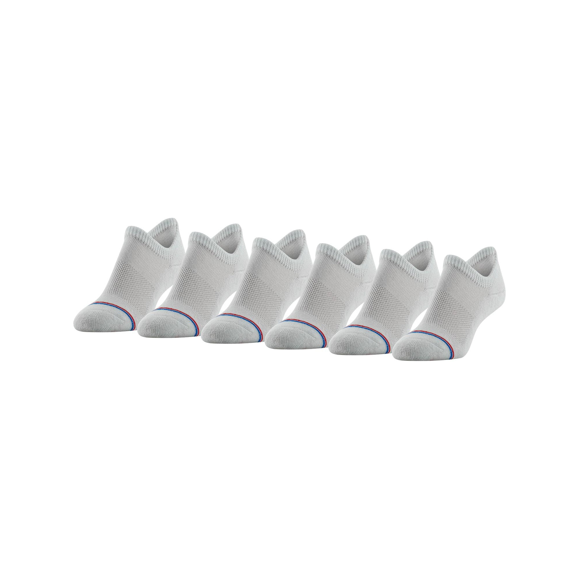 MediPeds Women's Half Cushion No Show Socks, 6 Pairs