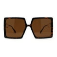 thumbnail image 2 of Womens Chic Designer Fashion Luxury Oversize Sunglasses Tortoise Brown, 2 of 4