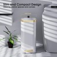 thumbnail image 2 of Bote de basura CEROELDA para baño pequeño, 5 L, 1,3 L, con tapa, color blanco, 2 of 6