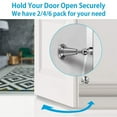 thumbnail image 3 of DOMETOUR Magnetic Door Stopper Soft-Catch Magnetic Door Catch, Door Hold Open, Stainless Steel, Brushed Satin Nickel Chrome, Hold Your Door Open Softly, Wall Mount, 3 of 7