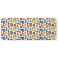 thumbnail image 1 of Feather Kitchen Mat, Pattern with Watercolor Drawing Style Feathers with Motifs Art, Plush Decorative Kitchen Mat with Non Slip Backing, 47" X 19", Multicolor, by Ambesonne, 1 of 1