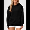 thumbnail image 4 of Sudadera con Capucha para Mujer, de Forro Extragrande, de Larga, Cómoda e Informal, Estilo Otoño 2025, Ropa Y2K Negro L, 4 of 8
