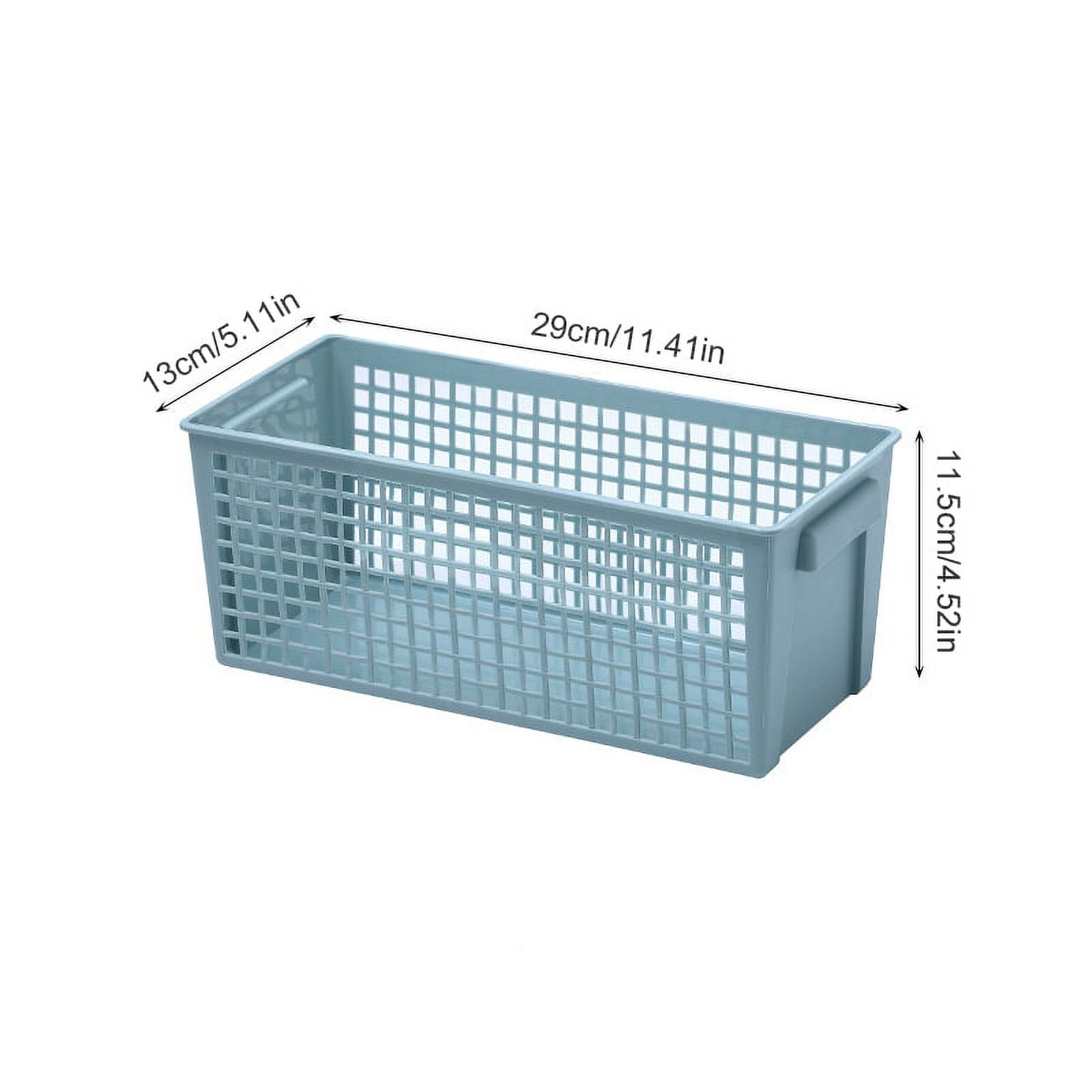Large Plastic Desktop Storage Baskets, 13¼ by 10 by 5½ Single Basket –  Available in 7 DifferentColors –