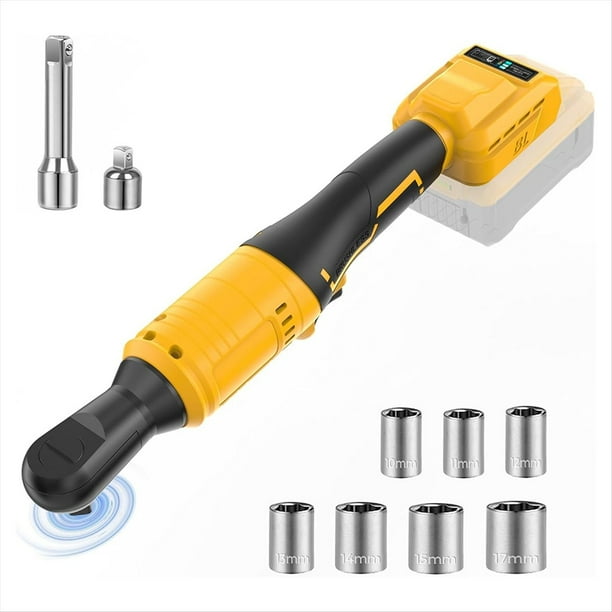 Llave de Trinquete Inalámbrica de 74 Ft-Lb, Compatible con Batería de 20 V Máx., Llave de Trinquete Eléctrica Sin Escobillas de 3/8 Pulgada con Velocidad Variable.