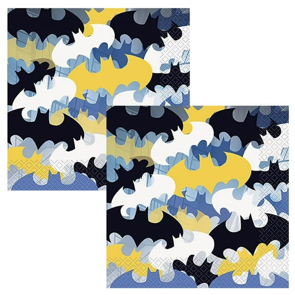 Batman Party Napkins 2 Pack – 16 Count per Pack (32 Total)