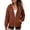 Coffee, variant on Women's Zip Up Hoodie Sweatshirt, Long Sleeve Casual Hooded Jacket with Full Zipper and Kangaroo Pocket for Everyday Wear