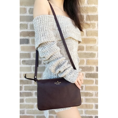 spade kate crossbody madelyne mulberry street mahogany nwt leather bag