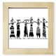 thumbnail image 1 of Primitivos aborígenes de África negra vestidos de totems Pantalla de escritorio de pared de fotograma cuadrado, 1 of 4