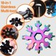 thumbnail image 4 of Snowflake Multi Tool 18 en 1 Destornillador de copo de nieve Herramienta todopoderosa Abrebotellas portátil de acero inoxidable Regalo de Navidad para viajes diarios Camping Aventura Herramientas - V JAMW Sencillez, 4 of 5